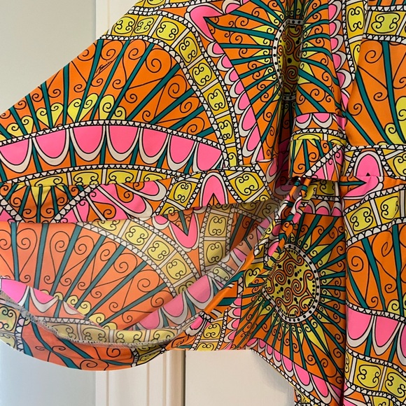 Trina Turk Orange Sherbert Swim Beach Cover Up Tunic Dress - Picture 2 of 8